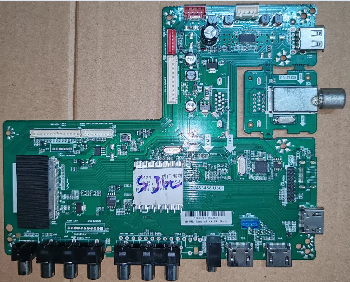 T.MS3458.U801   4K LED TV motherboard with 3 HDMI interfaces and multimedia interface