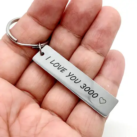 1 पीस साधारण स्टेनलेस स्टील कीचेन, आई लव यू, 3000 कीचेन, पुरुषों के लिए, कीरिंग, ज्वेलरी, परिवार, प्रेमी, दोस्तों के लिए उपहार 10 best sales प्रेम चाबी का गुच्छा - №9