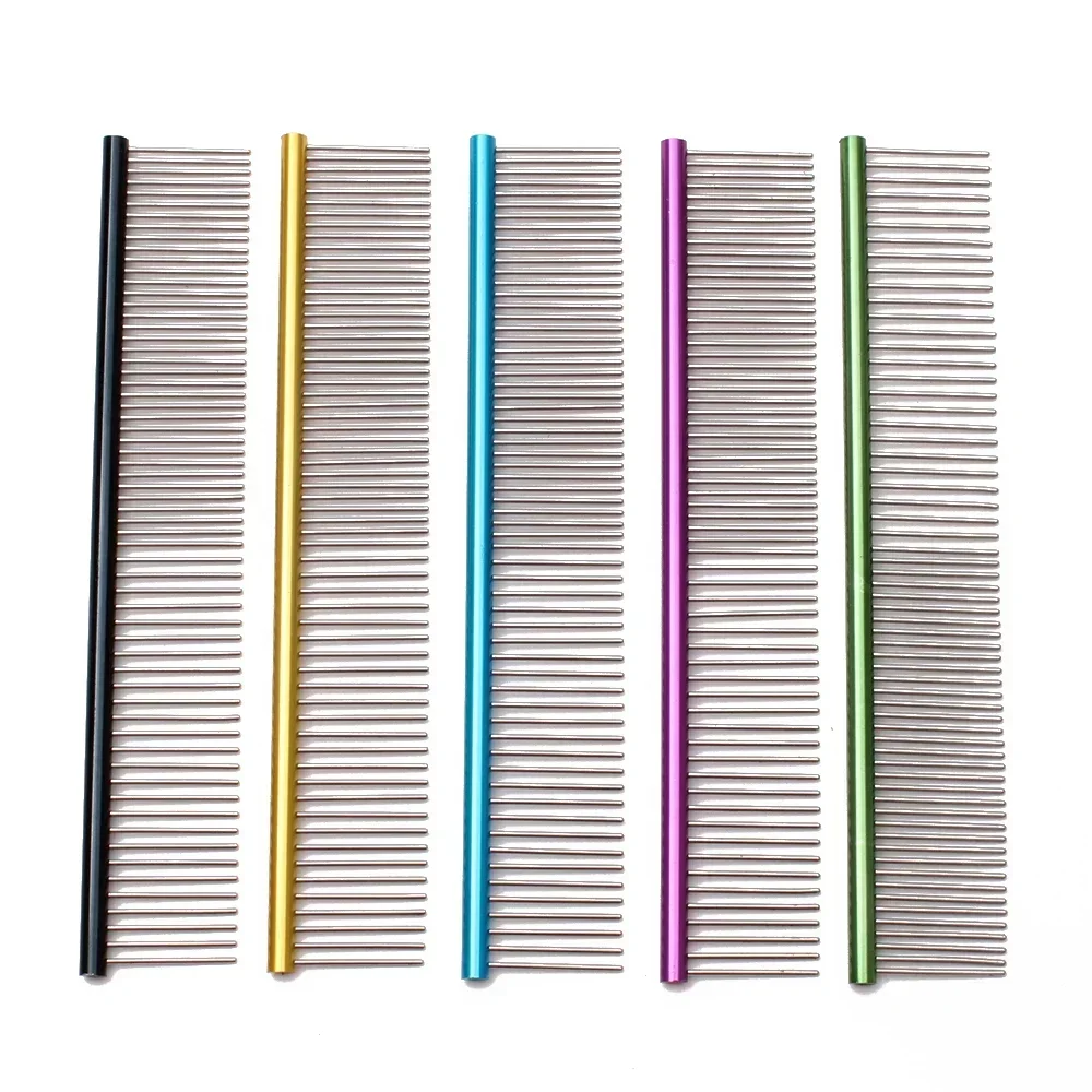 Puppy Grooming Comb Cleaning Groomer for Dog Stainless/Aluminum Groomer Pets Comb Hairbrush Cat Dog Grooming Combs Dog Hair Care