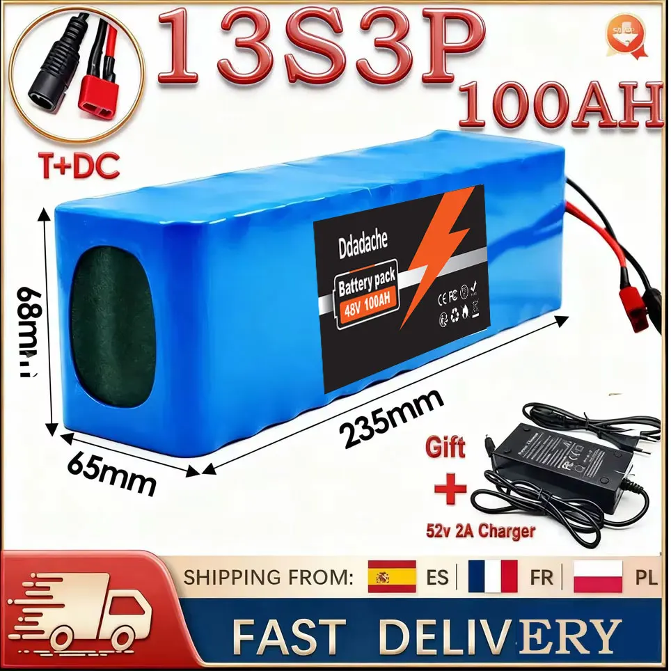 Batterie rechargeable au lithium-ion 10S3P 36V 100000mAh 100% neuve, adaptée aux produits électriques tels que les scooters