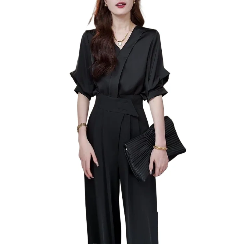 Women's 2026 Summer New Light Luxury Versatile Temperament Shirt + Trousers Two-piece Set High-end Fashion Korean Version Suit