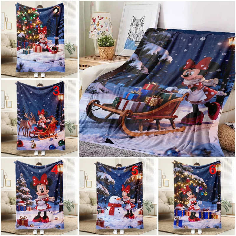 

Disney Minnie Mouse Sled Blanket Flannel Throw Warm Sofa Bed Cover Home Decor