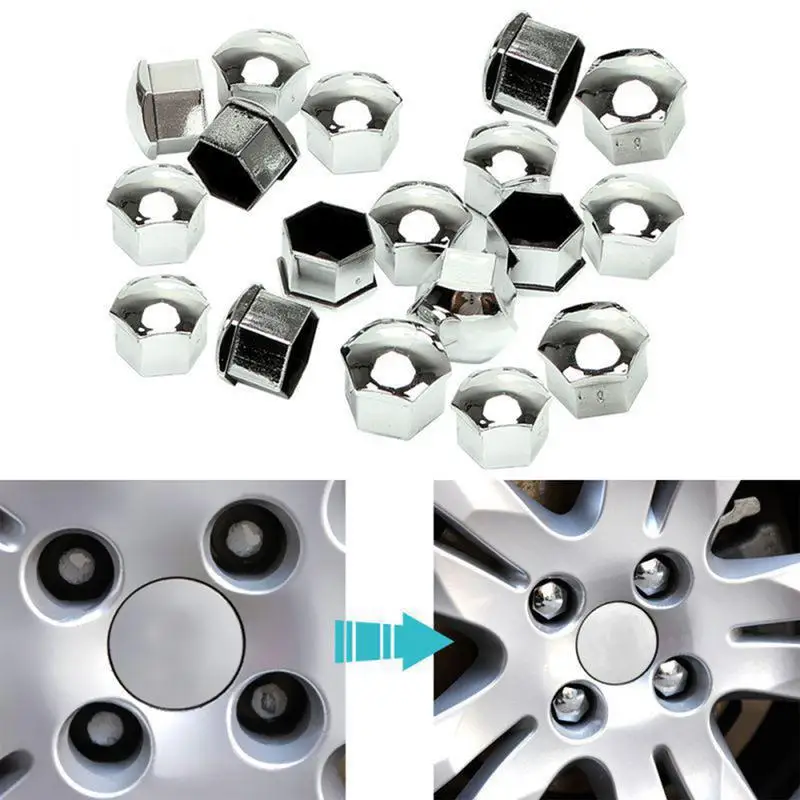 Nut Caps For Tires Wheel Bolt Nut Covers Caps Set 20 Pcs Tire Nut Covers With Removal Tool Replacement Dust Cover 17mm 19mm 21mm