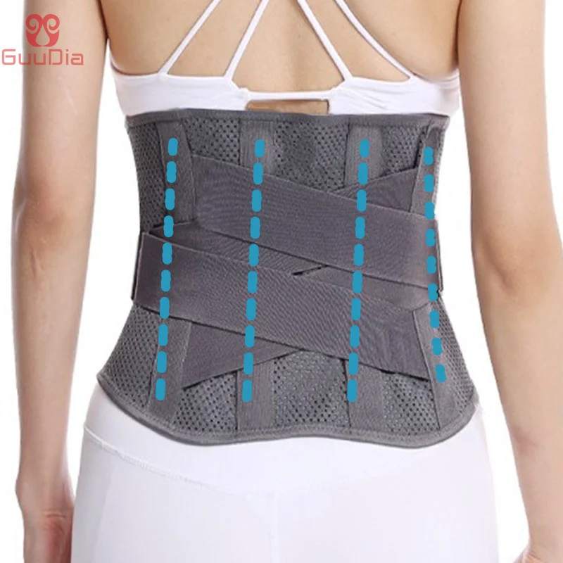 

GUUDIA 4 Steel Bones Lumbar Support Belt Lower Back Pain Back Waist Trainer Belts Body Shaper Corsets Sports Gym Workout Corset