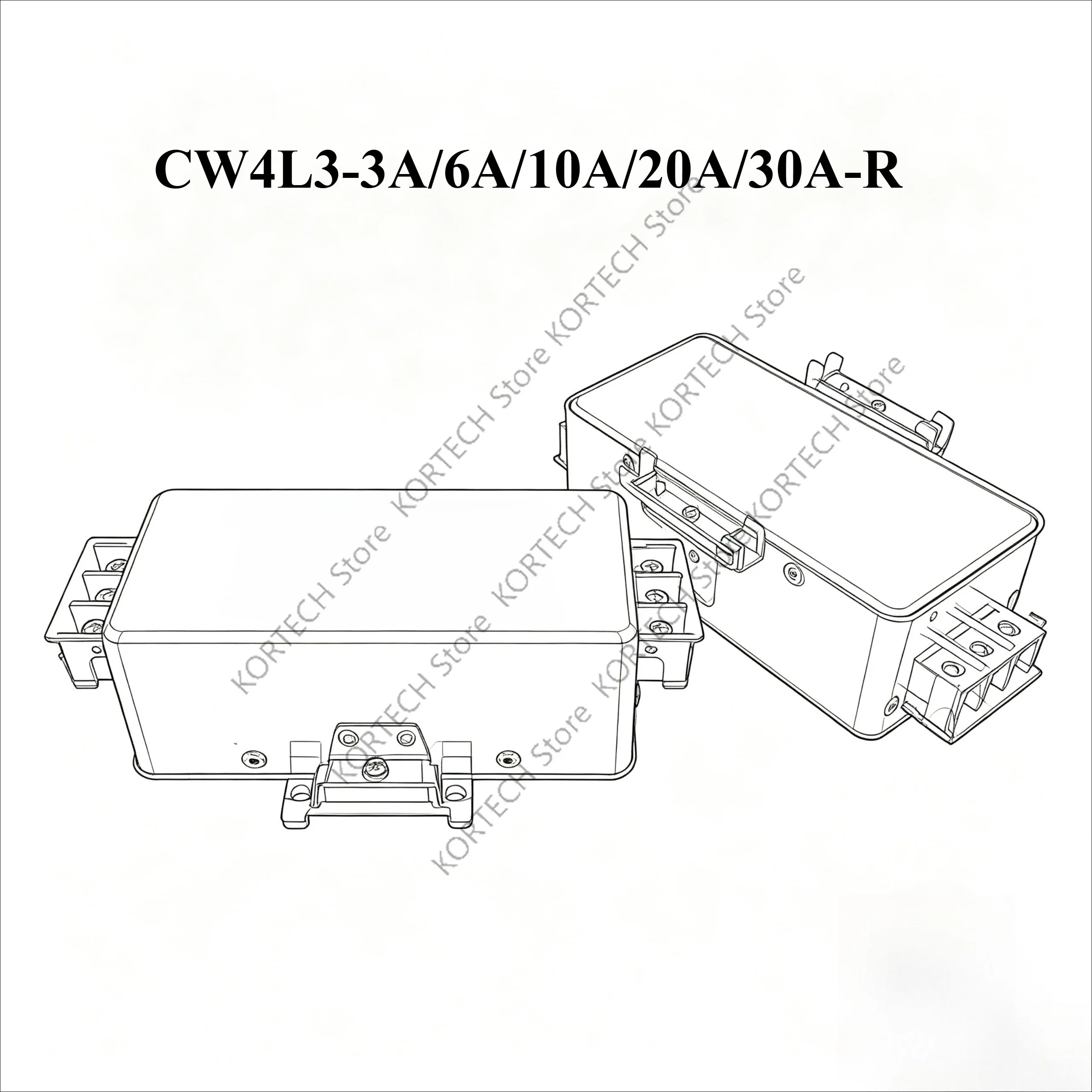 Brand new and original  filter Three-stage EMI filter 220V terminal/rail CW4L3-3A/6A/10A/20A/30A-R Anti-interference CW4L3-20A-R