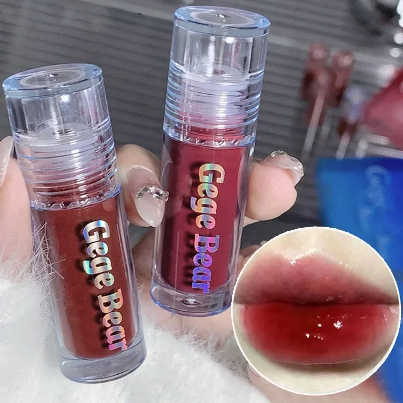 Non-stick Cup Jelly Mirror Lip Gloss Water Light Lasting Liquid Lipstick 3PCS/set Moisturizing Red Juice Lips Makeup Cosmetics