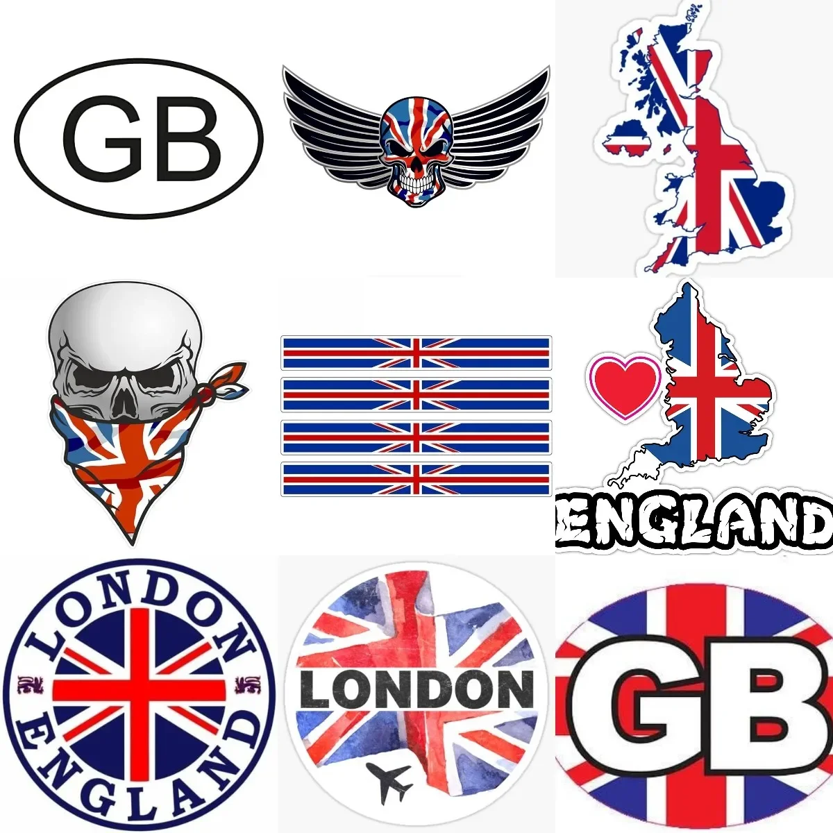 

England Great Britain United Kingdom GB UK PVC Stickers for Decorate Car Motorcycle Fridge Laptop Room Window Bicycle Wall Table