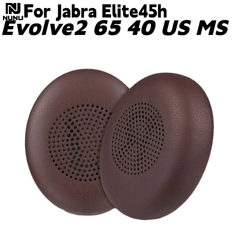 Replacement Protein Leather Ear Pads For Jabra Elite45h Evolve2 65 Evolve2 40 US MS Headphones Memory Foam Earmuffs Repair Parts