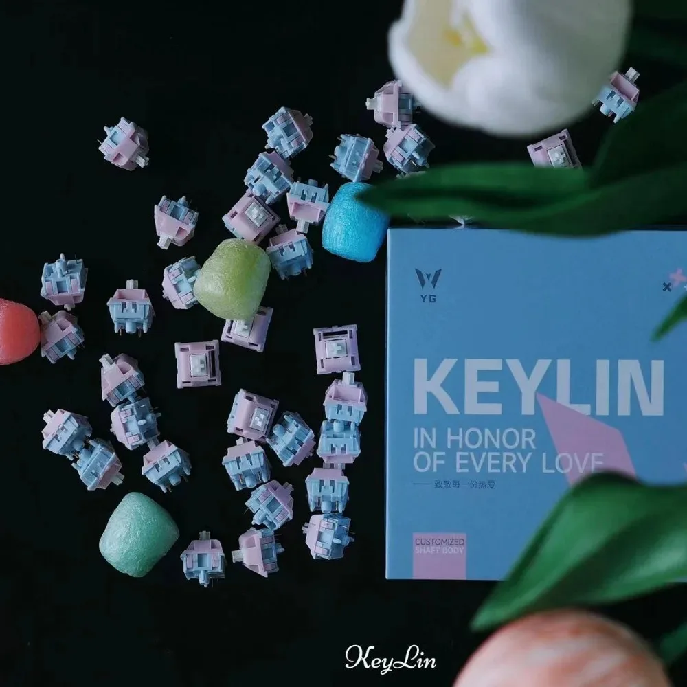 YG Studio KEYLIN Switch Hifi Stuffy Sound Switches 38g Quick Trigger Customized Mechanical Keyboard Switch Gaming Accessories.