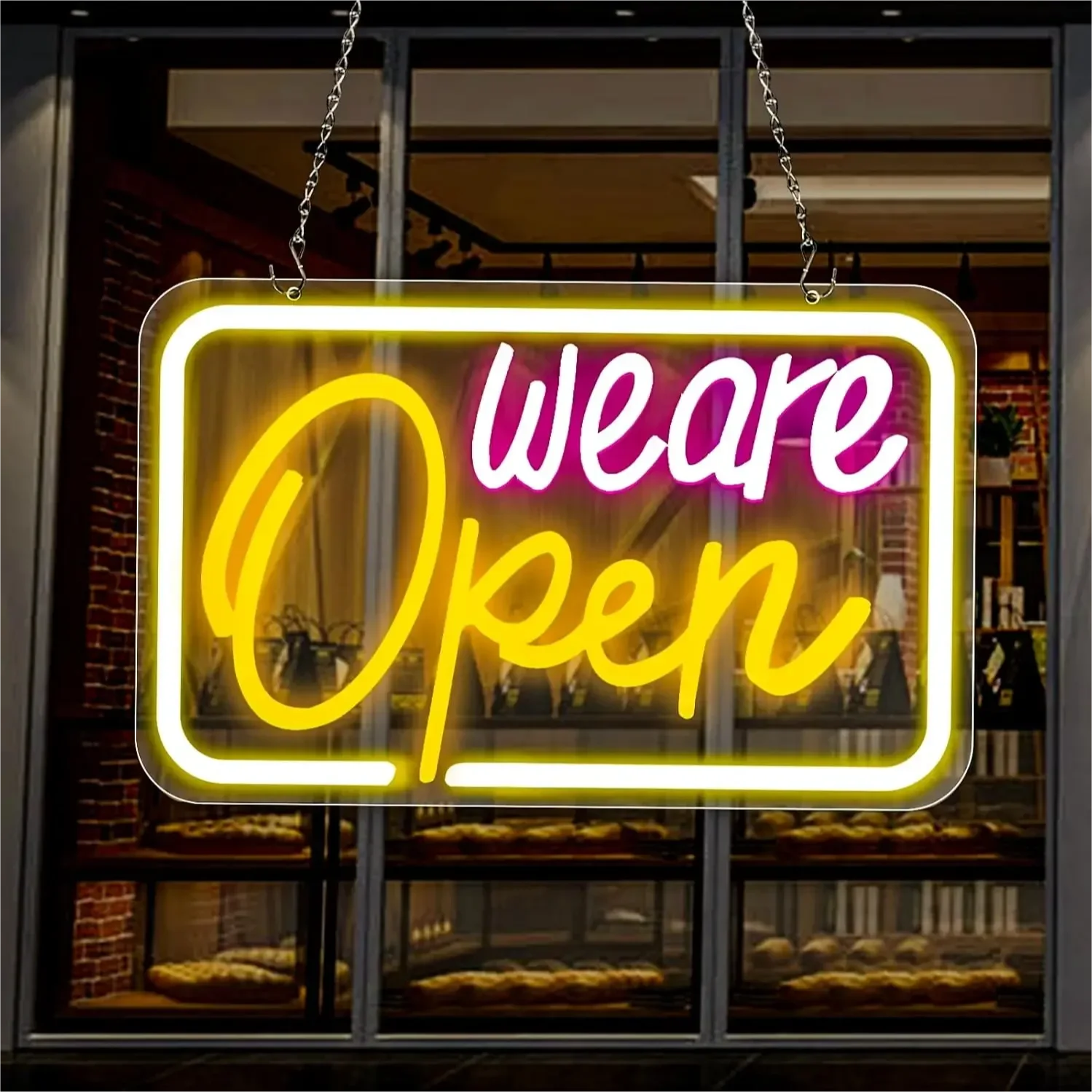 

Yes We Are Open Neon Sign LED Neon Light Sign USB Night Lights For Business Wall Decor Coffee Shop Dessert Bar Pub Party Gift