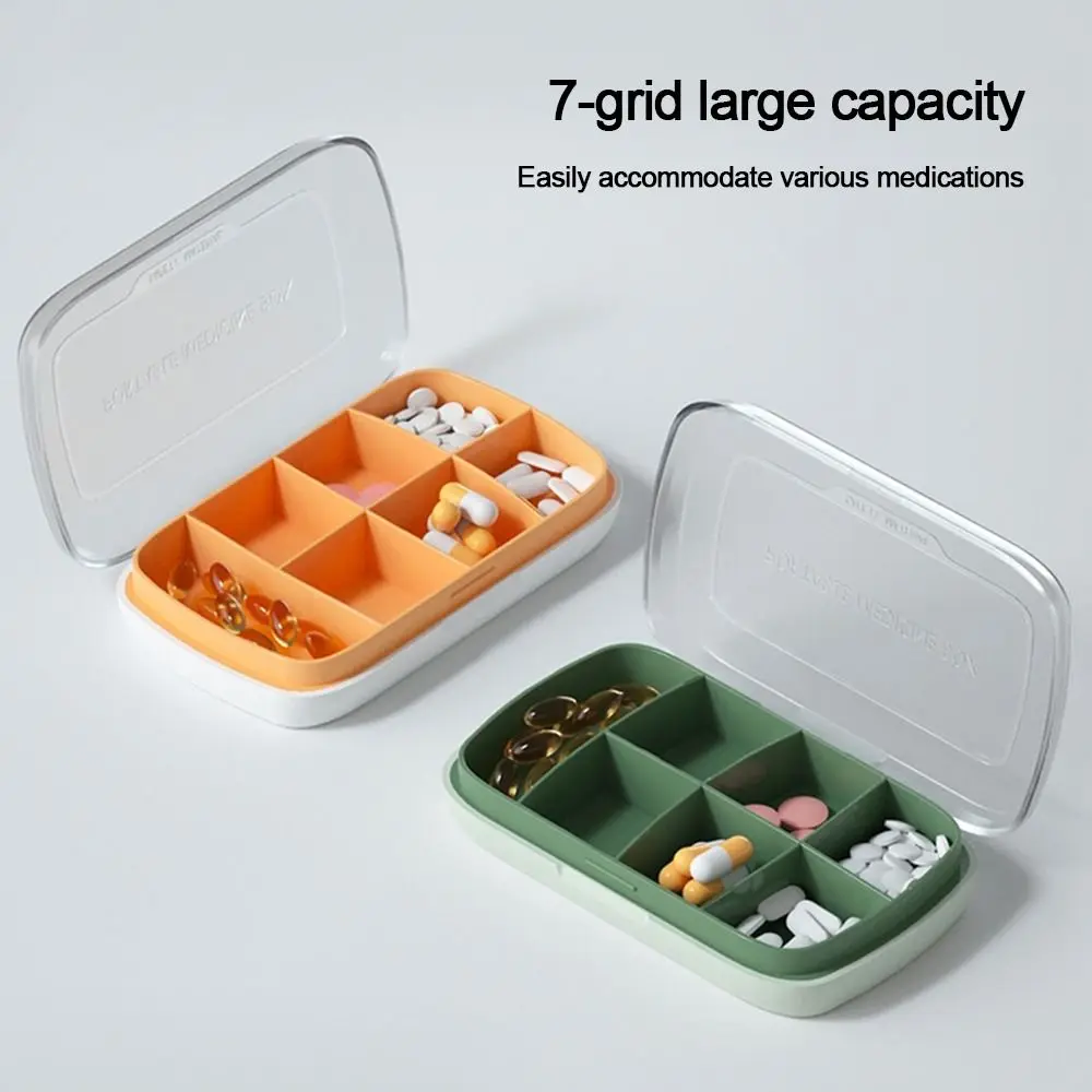 7 Grids Pill Box Mini Moisture Proof Tablet Dispenser Container high-capacity Drugs Organizer Holder