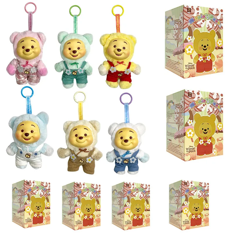 

ГОРЯЧАЯ серия Disney Winnie The Pooh Candy, слепая коробка, милый виниловый кулон с лицом, кукла-медведь Pupu, модная трендовая игрушка, рождественский подарок