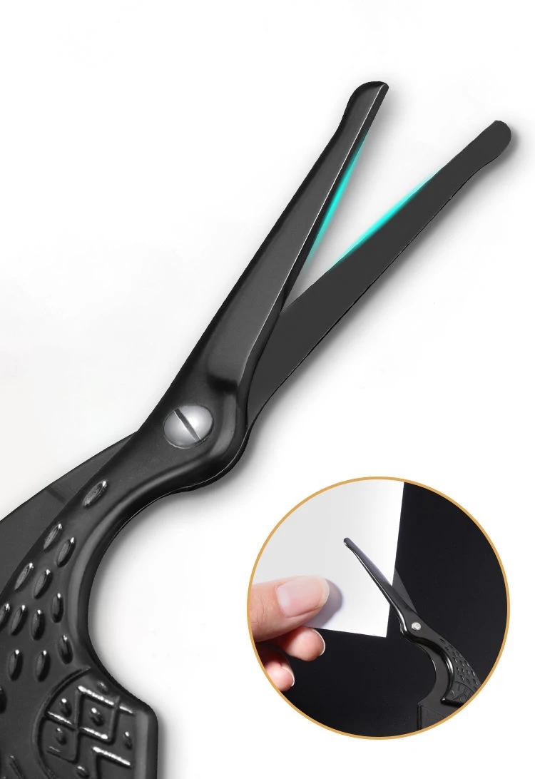 Gesichtshaarschere, abgerundet, professionell, Edelstahl, Schnurrbart, Nasenhaar, Bart, Augenbrauen, Wimpern, Trimmen, Clippers – Detail 4