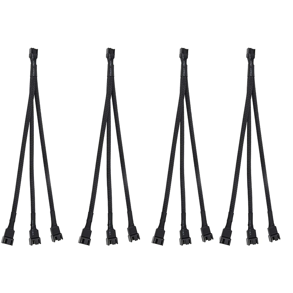 PWM 4 핀 선풍기 분배기 1-3,PC 선풍기 전원 익스텐션 케이블, 컴퓨터 케이스용 4 핀, 3 핀 냉각 선풍기 케이블, CPU 4 팩용