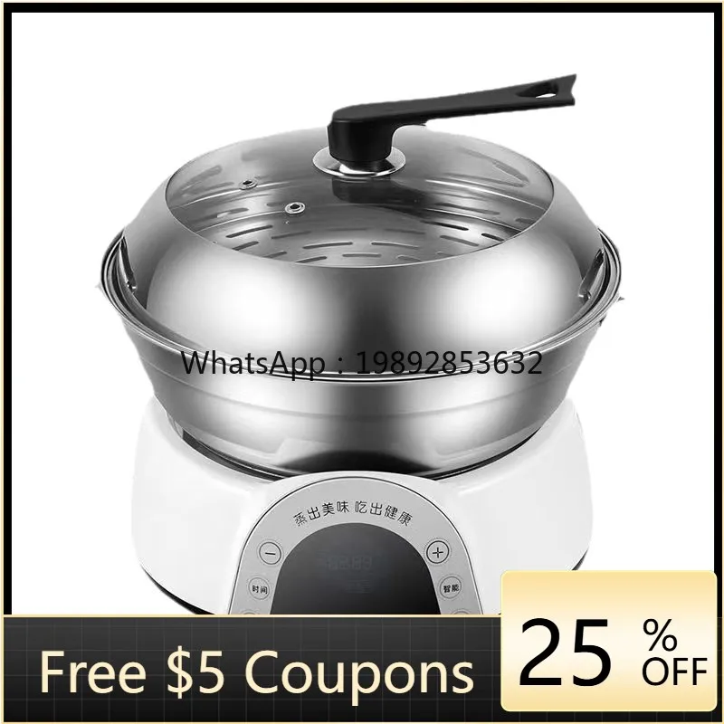 

ZZ Smart Home Seafood Steam Hot Pot Thickened Stainless Steel Fully Automatic Steam Seafood Cook Porridge Sauna