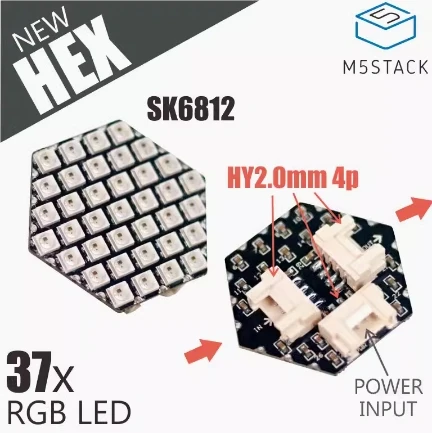 แผงพัฒนา M5Stack ไฟ LED 37สี RGB แบบ DIY
