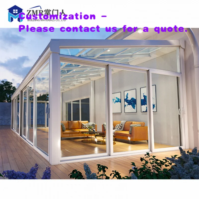 custom.Prefab Four Season Aluminum Glass House Room Garden