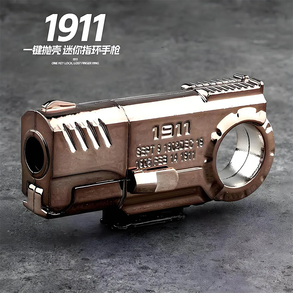 Fidget Toy Gun Toys EDC Ring Metal Toy para adultos decoraciones de escritorio regalo de Navidad Dropship