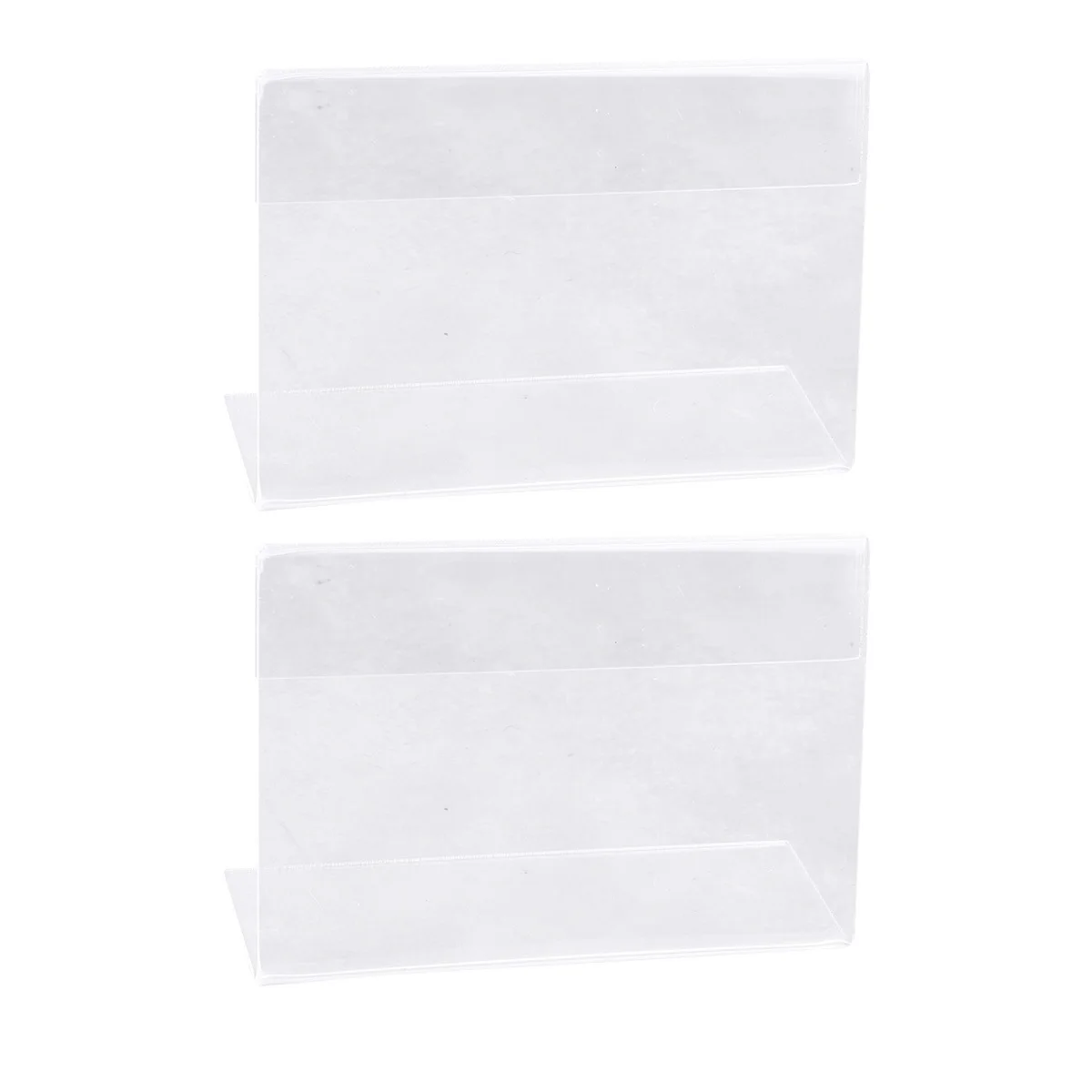 

10Pcs Acrylic Holders L Shape Design Clear Display Stand for Photos Cards Papers 90x60mm Meeting Room L Shape Display Stand
