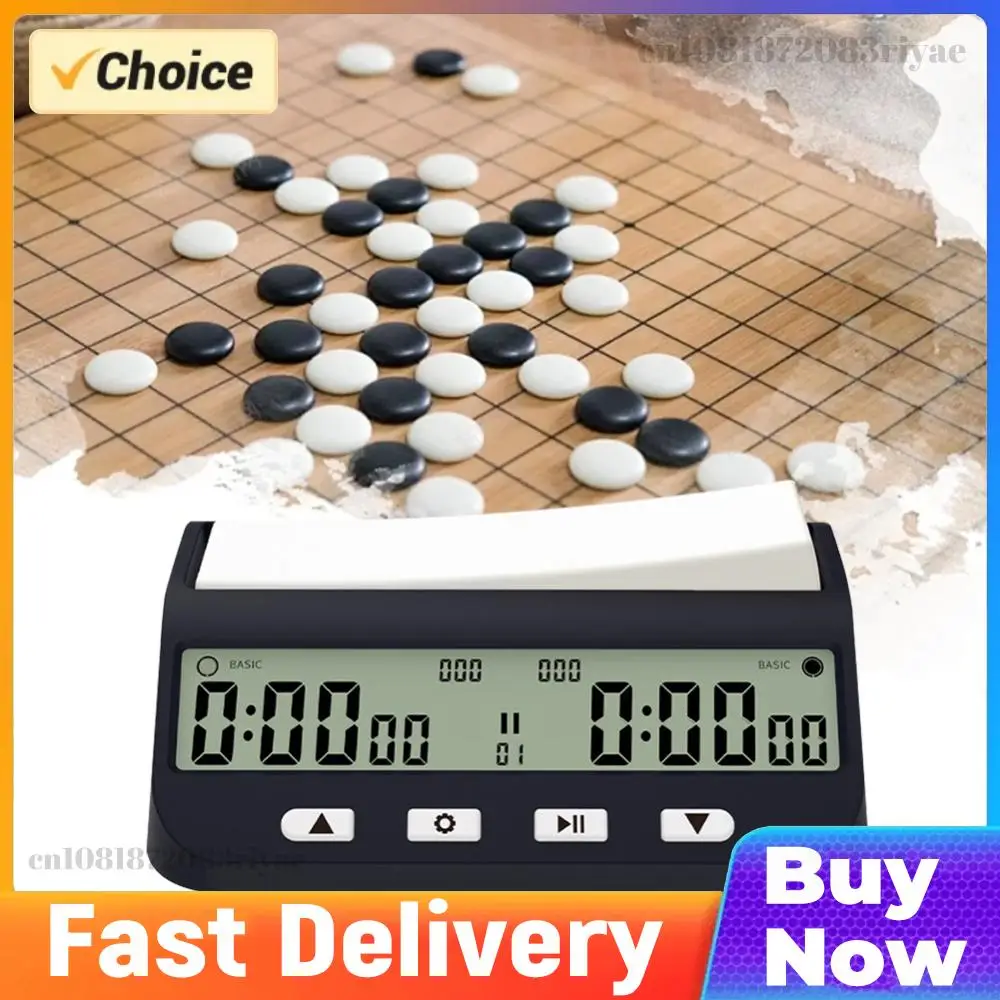 Digital Chess Timer with Basic  Delay and Positive Time Features Portable Digital Chess Clock Competition Game Stopwatch