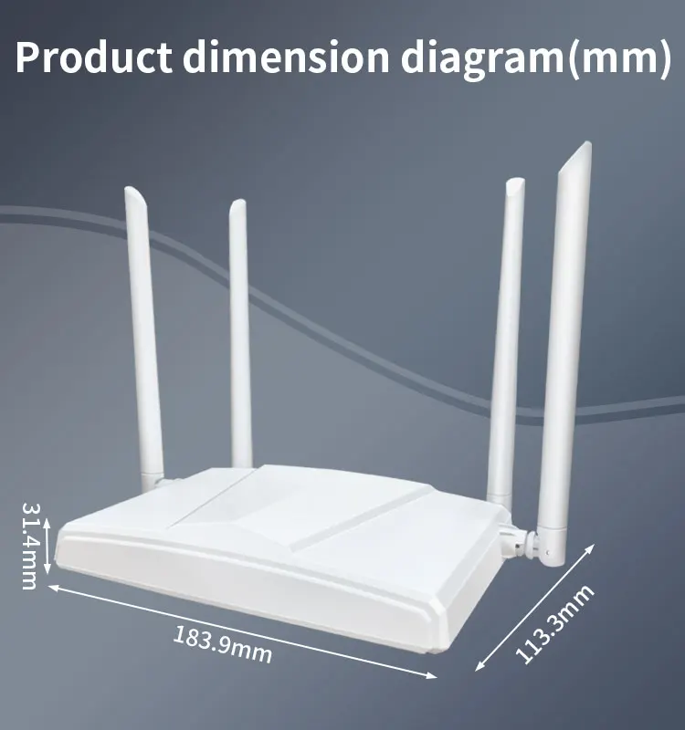 Long Range 300M 2.4G WiFi Router 4 LAN/1 WAN High Gain Antenna 300Mbps Home Wireless
