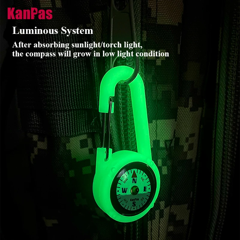 KANPAS small size hands-free carabiner style compass / CA-25/CA-25 Luminous version