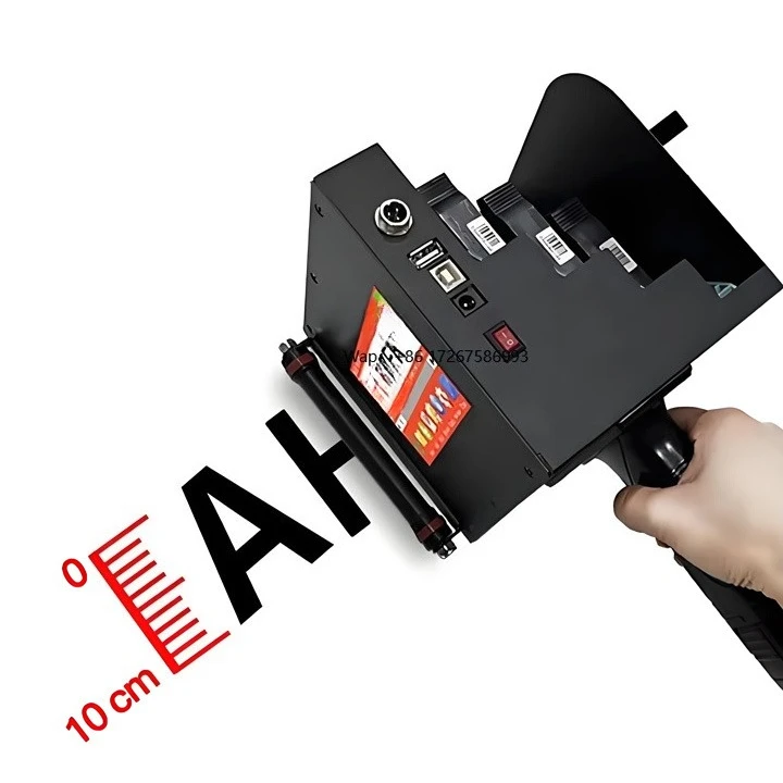 

Portable Handheld Inkjet Printer Four Nozzles 25-100mm Print Height for Leather Plastic Bags Paper Cartons Manual Grade