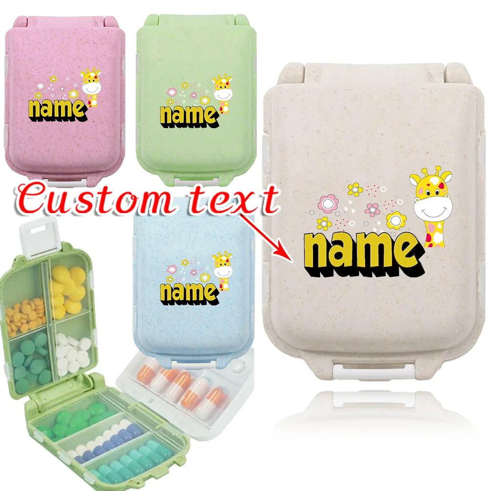 

Customized Name Travel Pill Organizer Portable Pill Box Customized Product