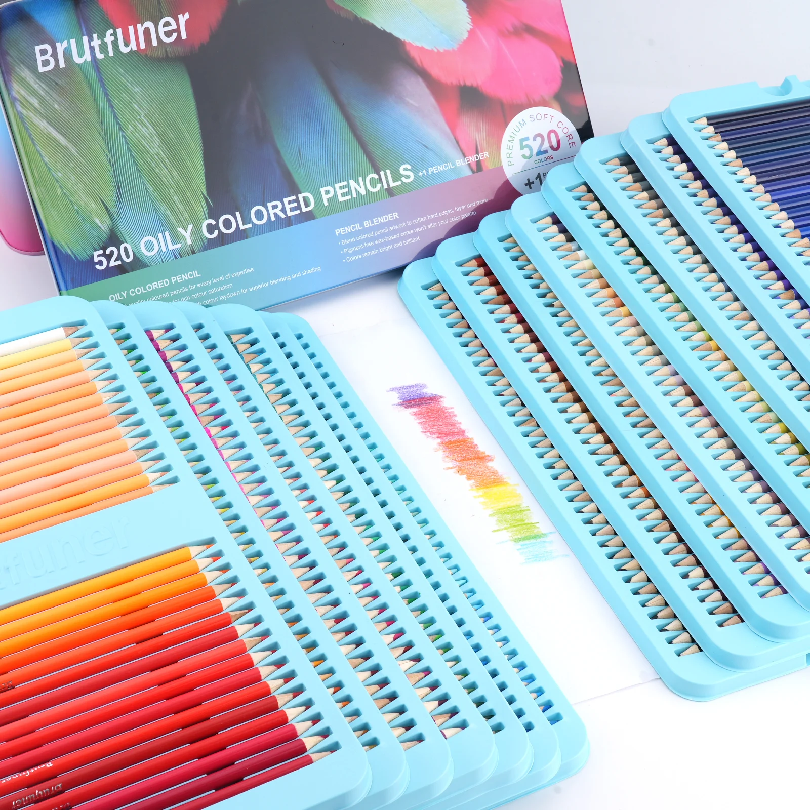 Brutfuner 520 Coloring Pencils for Adults Coloring Books,Colored Pencils Set for Artists Drawing,Sketching