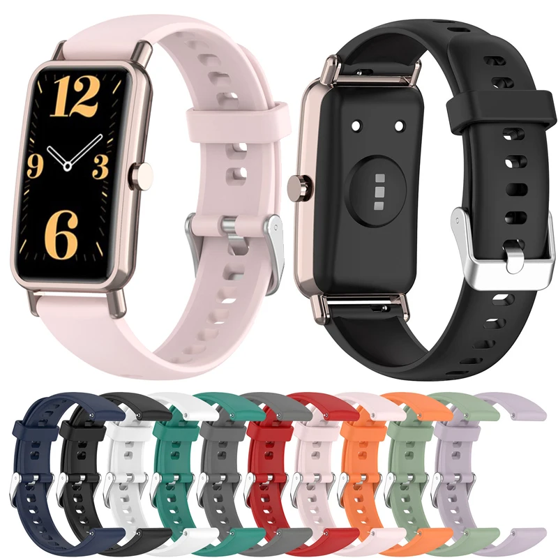 Soft Silicone Bracelet For Huawei Watch Fit Mini Strap Bracelet 16mm Replacement Smart Watch Wristband For Huawei Band B6 B3