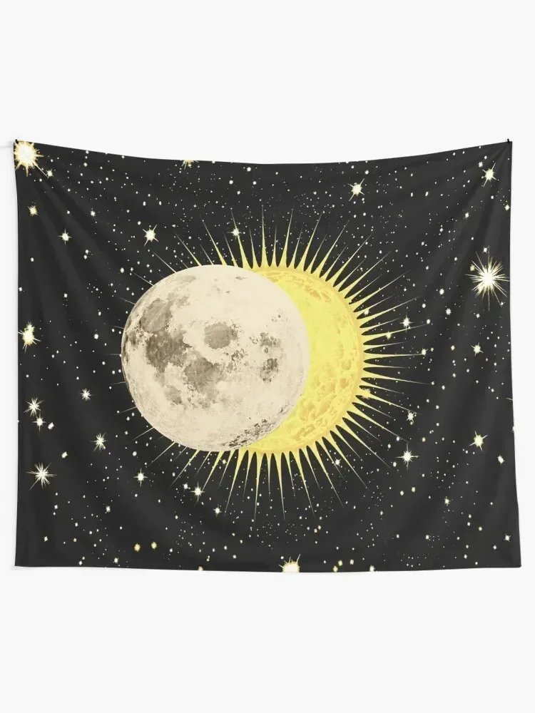 Imminent Eclipse / Sun Moon & Stars Space Astronomy Tapestry Wallpaper Home Decorations Tapestry