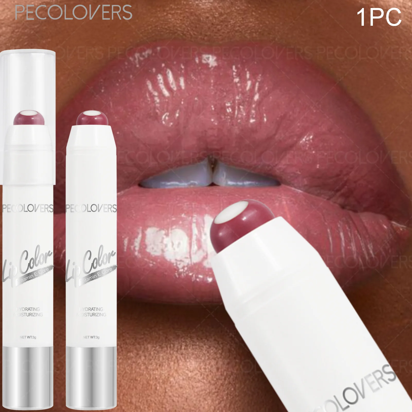 Moisturizing Lipstick,Sandwich Lip Gloss,Easy To Color,Non-stick Cup Festival Stage Performance Gift Makeup