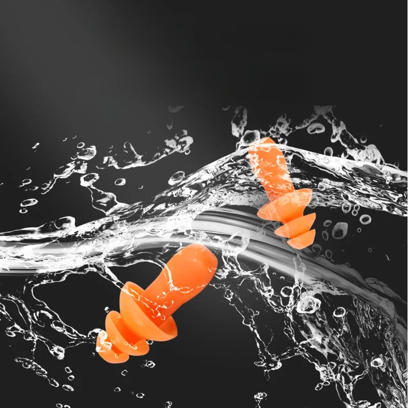 Silicone world Anti-Noise Soft Earplugs Case Protective Silicone Waterproof Ear Plug Dive Water Sports Swimming Pool Accessories