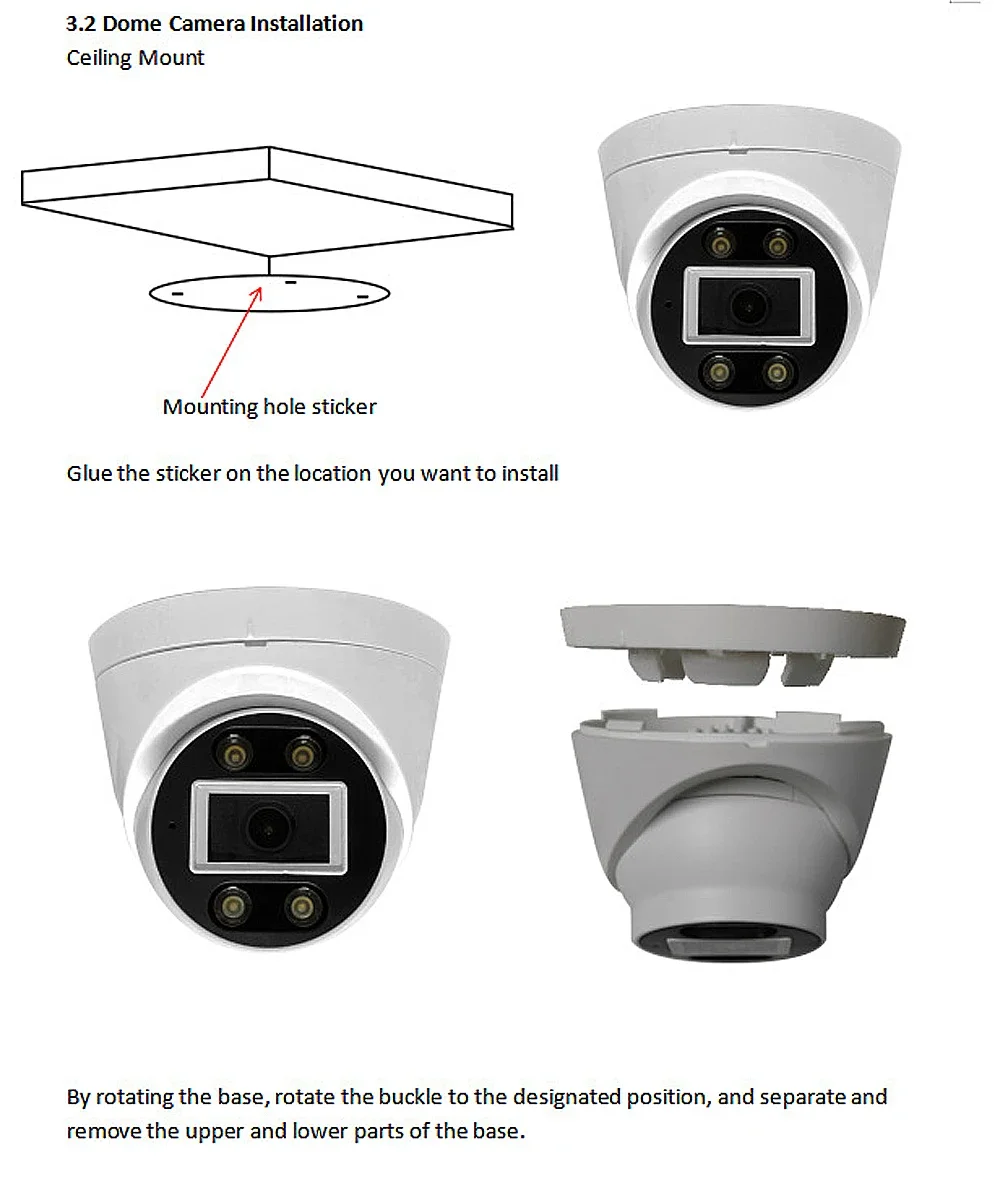 Imagem -06 - Câmera Dome Interna para Casa Colorida 48vpoe ip Rgb Visão Diurna e Noturna hd Esfera de 4mp Onvif H265 Xmeye 5mp Dc12v 24h