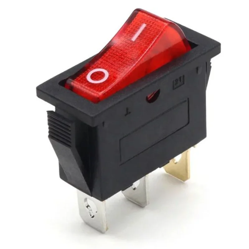 

【B6R-Sale】10 PCS KCD3-101N Rocker Switch 3 Terminals Rocker Switch For Electric Rice Cookers And Small Appliances