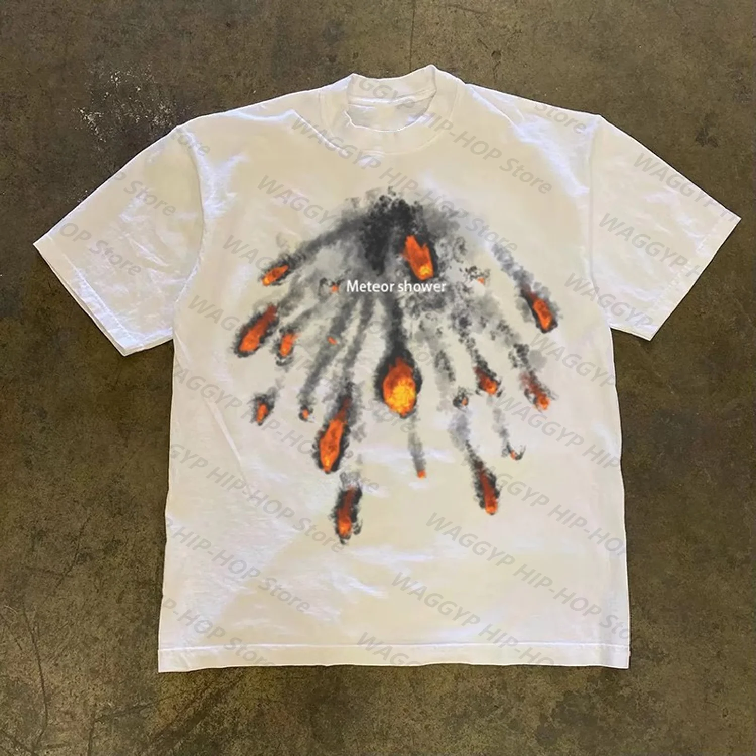 

[XNF Official Store]260 Of Grams Heavy Cotton! Meteor Shower Oversize Lovers' T-shirt Big Bang Men's Women's Short-Sleeved Tops