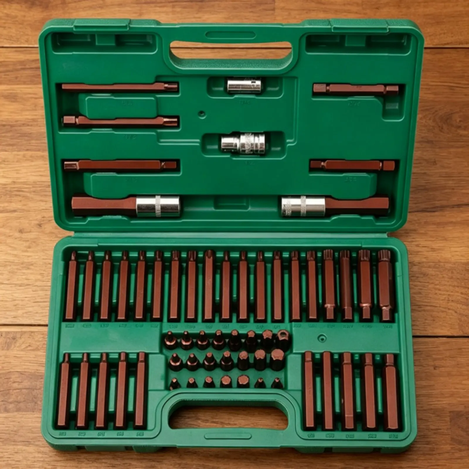 60 Pieces Star Drive Bit Set s2 Alloy Steel Star Driver Bit Set Heavy Duty High Hardness for Mechanics, Auto Repair Shop, Garage view 6