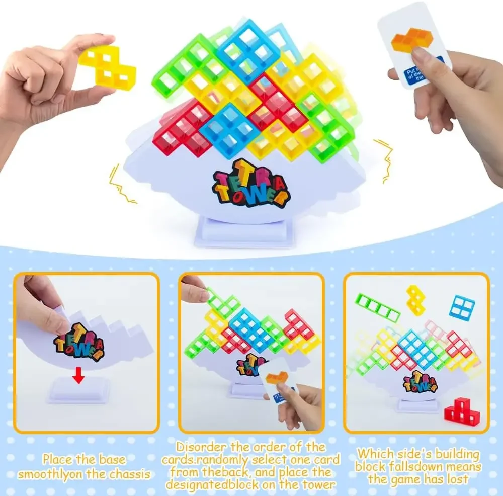 Balance Stacking Board Bricks bambini adulti Tower Block Toys per feste in famiglia neonate montessori Puzzle Games Building blocks