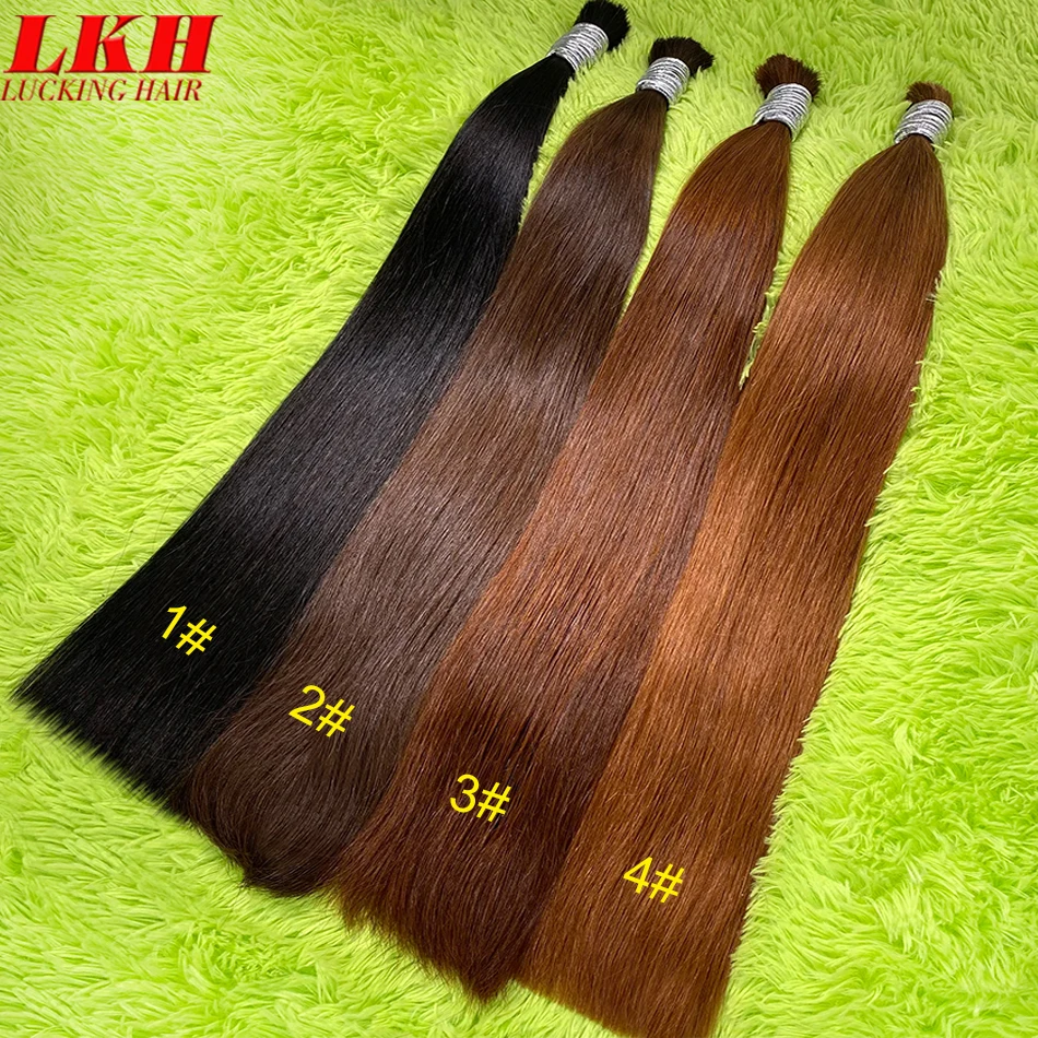 

100% Human Hair Bulk Extension Virgin Human Hair Deep Wave Hair Curly 10a Bulk Weaving For Braiding Unprocessed No Weft 30 Inch