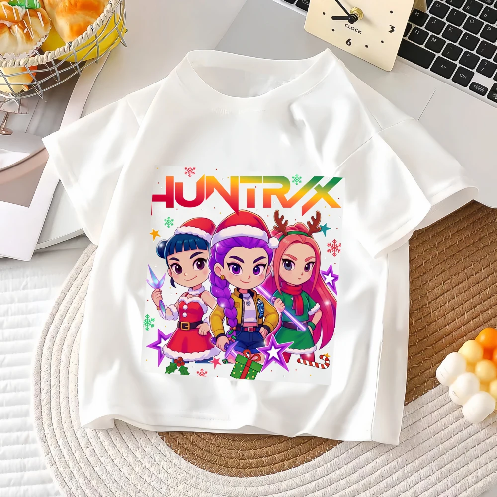 تي شيرت Kpop Demon Hunter للأطفال 2026 تي شيرت قطني قابل للتنفس هدية عيد الميلاد للأولاد والبنات #4