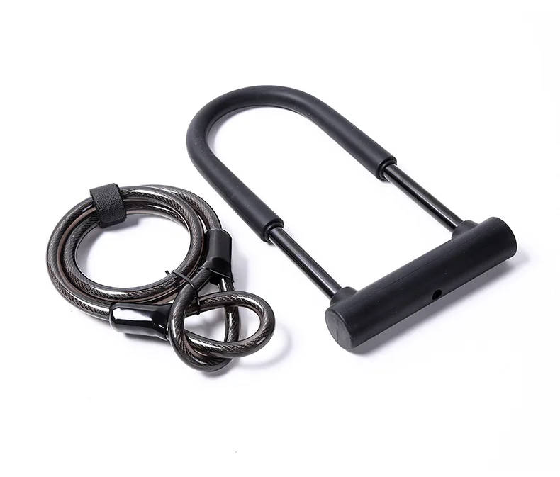 High Quality Bicycle U Shape Bicycle Lock Bicycle Lock With Steel Cable Motorcycle U Lock