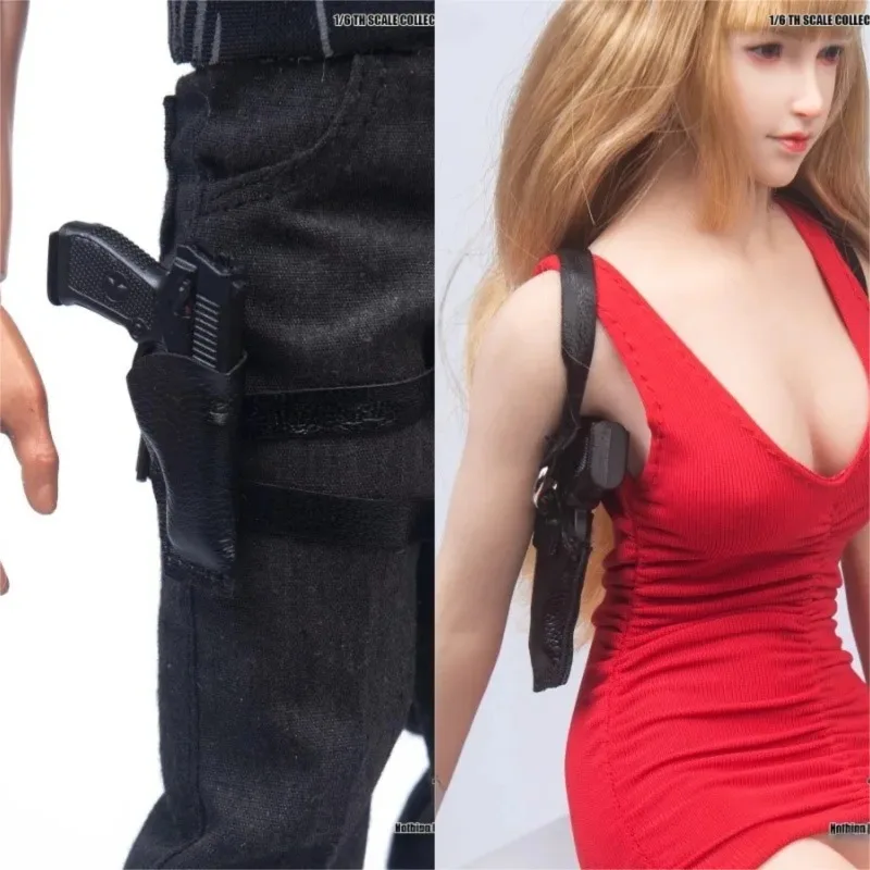 

TYM141 масштаб 1/6, мужской/женский солдат, кобура для пистолета из искусственной кожи, модель, аксессуар для 12-дюймовых фигурок, кукла на складе
