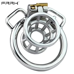 FRRK Line Type Chastity Cage Device Stainless Steel Chastity Belt Band Toys for Men Metal BDSM Sex Shop Cock Lock Penis Rings