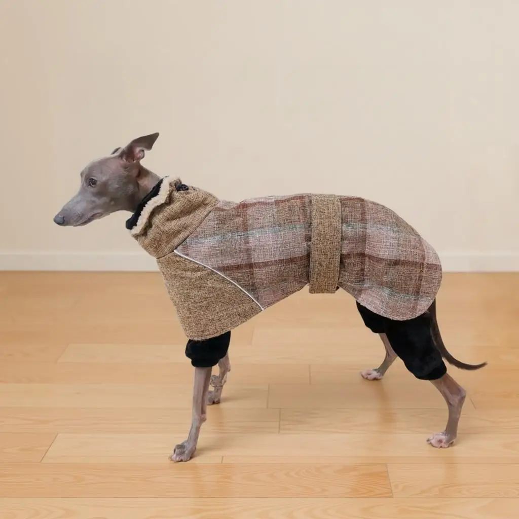 

Dog Winter Coat Greyhound Warm Cold-Proof Coat Doberman Weimaraner Sighthound Cold Resistant Cotton Jacket for Medium Large Dogs
