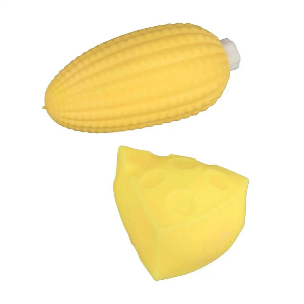 Sensory Toys Cheese Squeeze Toy Flexible Material PVC Slow Rebound Stress Relief Toys Comfortable Touch Corn Party