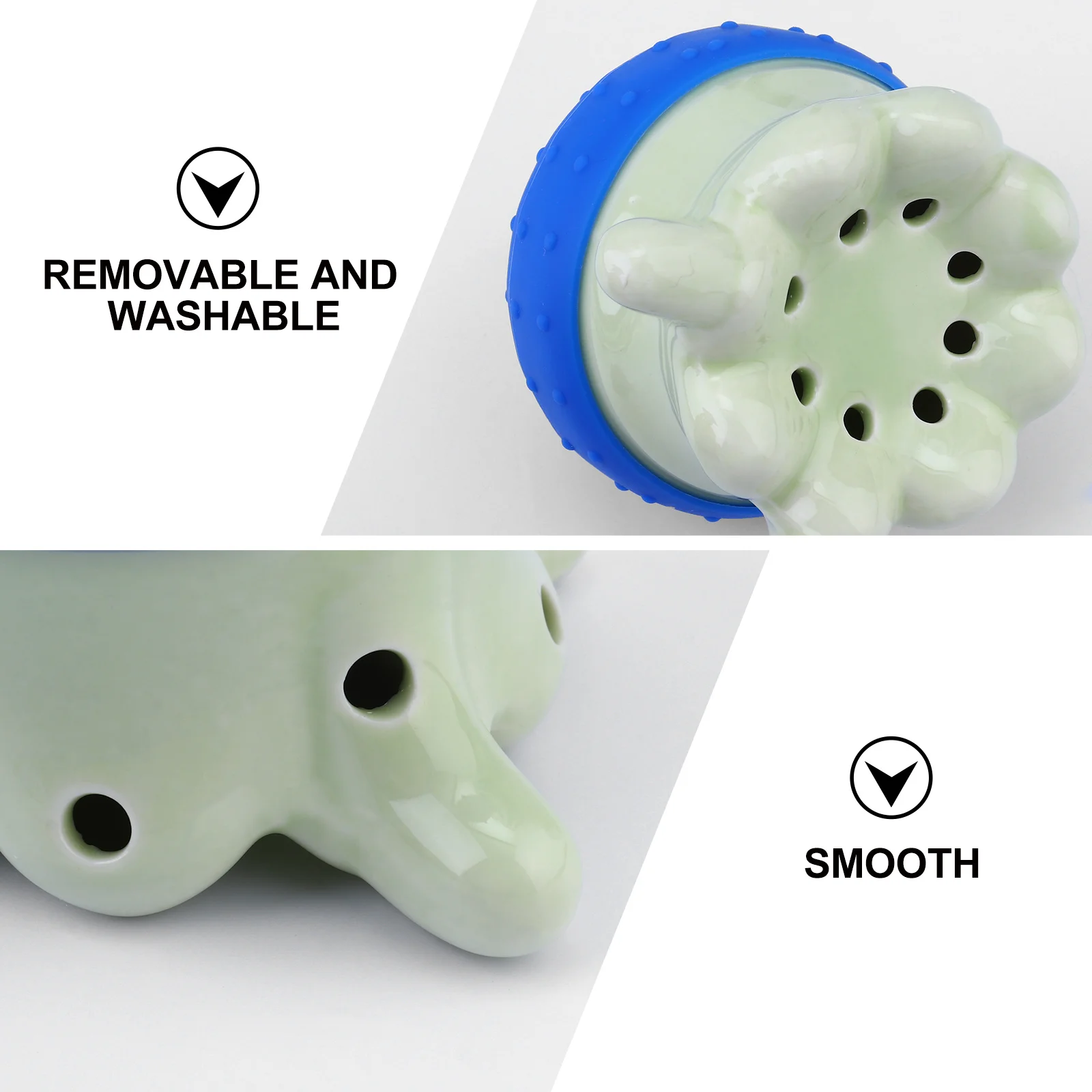 

1 шт. керамический горшок для прижигания, прочный нескользящий термоизоляционный силиконовый легкий съемный моющийся массажный шарик для акупунктуры