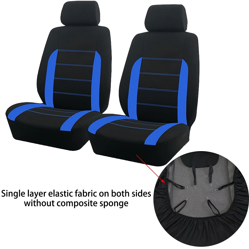 Auto plus universal tecido de poliéster capas de assento de carro apto para a maioria dos carros suv caminhão van acessórios do carro interior airbag compatível