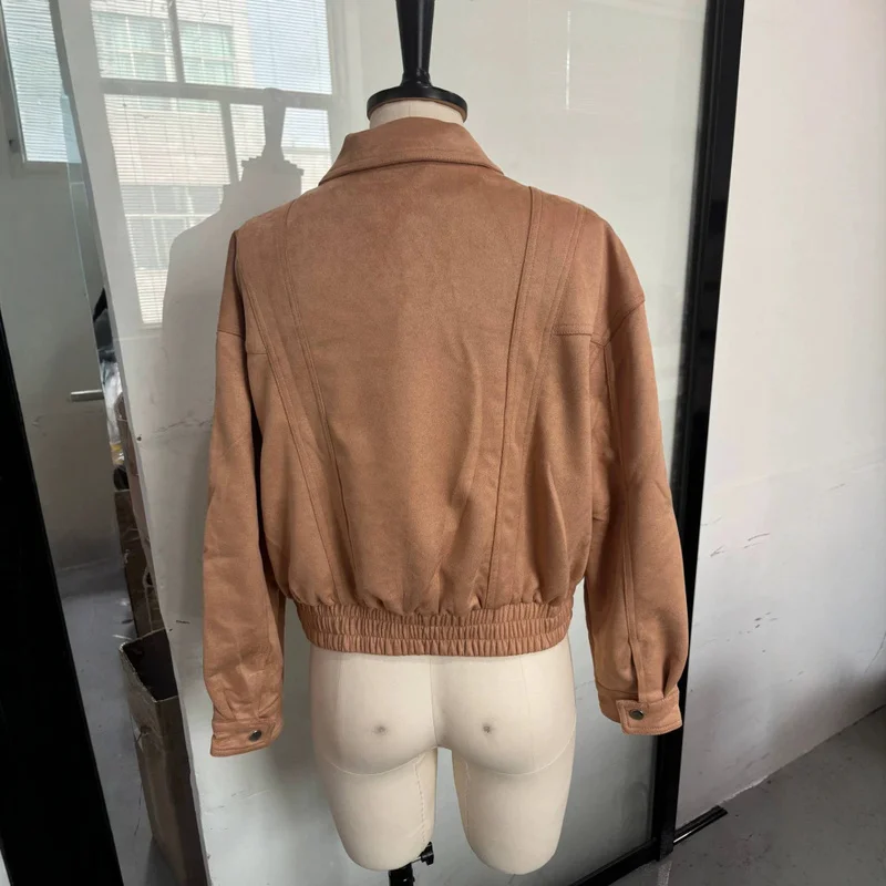 QICHE Women 2026 Autumn Winter American Vintage Versatile Cargo Short Jacket European Style Outerwear