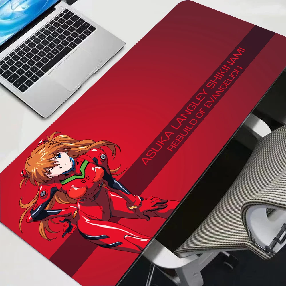 Anime-Mauspads, groß, 1000 x 500, Gaming-Mauspad, E-Evangelions, Tastatur, Gamer-Mauspad, Laptop-Schreibtischunterlage, Mädchen-Asuka-Mauspads