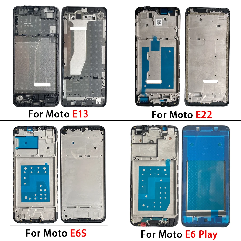 NEW Front Housing LCD Frame Screen Bezel Holder Phone Replacement Parts For Moto E7 Power E6s E6i E6 E5 E4 Plus E40 E22 E20 E13